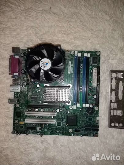 Материнская плата 775 с процессором и кулер по 500