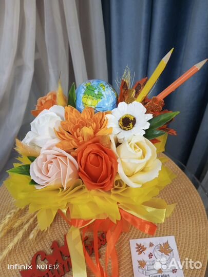 Букет цветы розы пионы из мыла в наличии