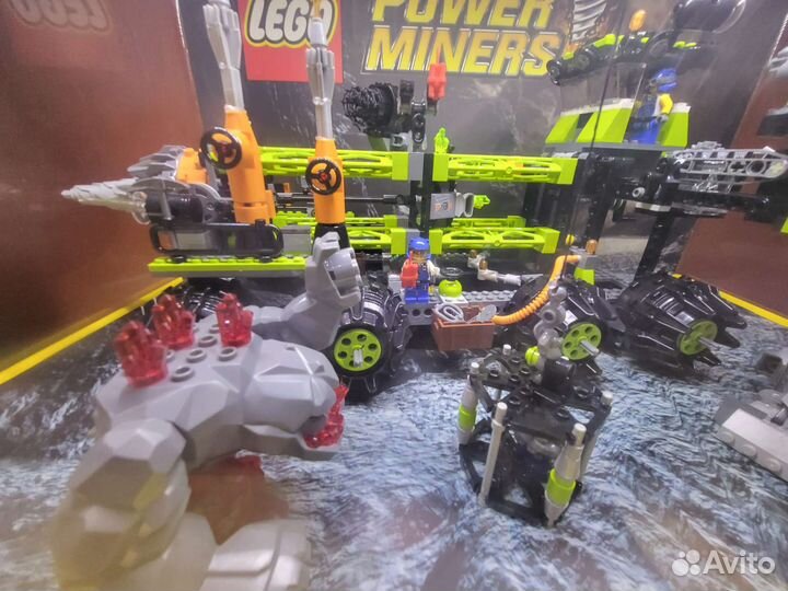 Lego power miners Большой бокс с подсветкой