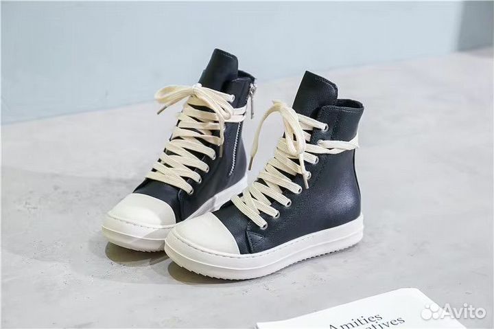 Кеды кожаные Rick Owens (высокие и низкие )