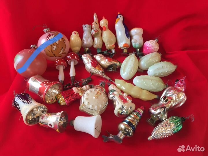 Елочные игрушки. 175 шт. Раритет