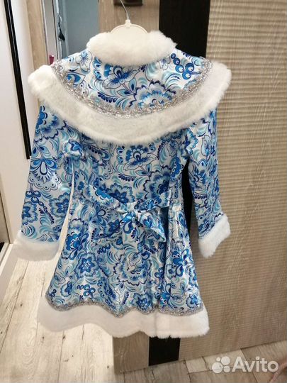 Новогодний костюм для девочки 104 снегурочка