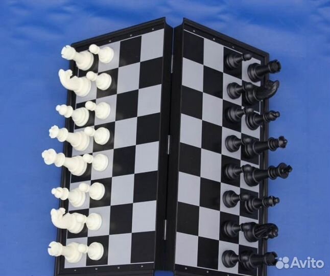 Магнитный игровой набор 2 в 1 шахматы + шашки