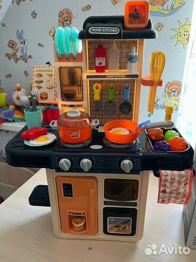 Новая детская кухня с паром, музыкой и светом
