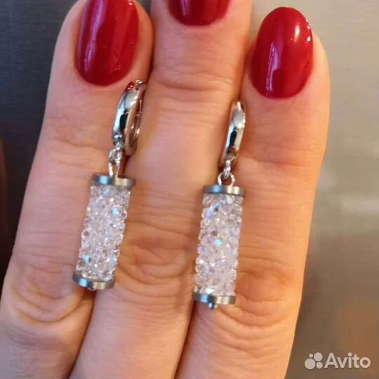 Серьги с кристаллами Swarovski
