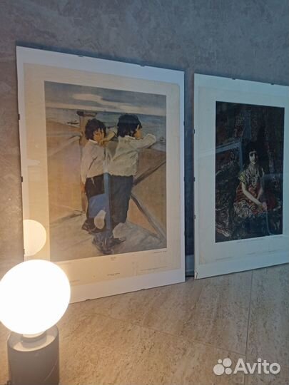 Репродукции СССР 1963г в стекле 50 на 70 см