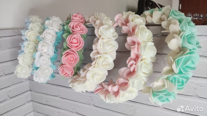 Ободок с цветами для девочки
