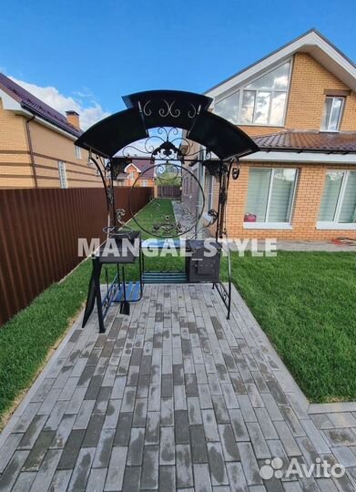 Мангал с крышей