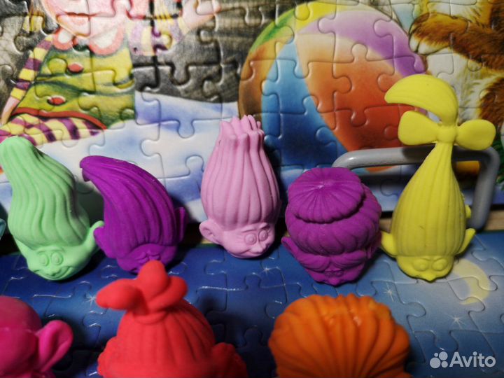 Тролли ластик и полная коллекция из 15 штук