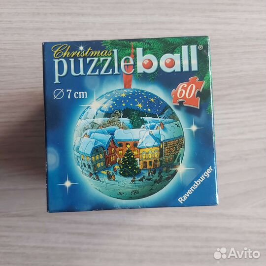 Елочная игрушка, новогодний шар, паззл