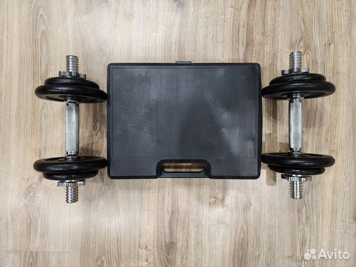 Набор гантелей 20кг в кейсе