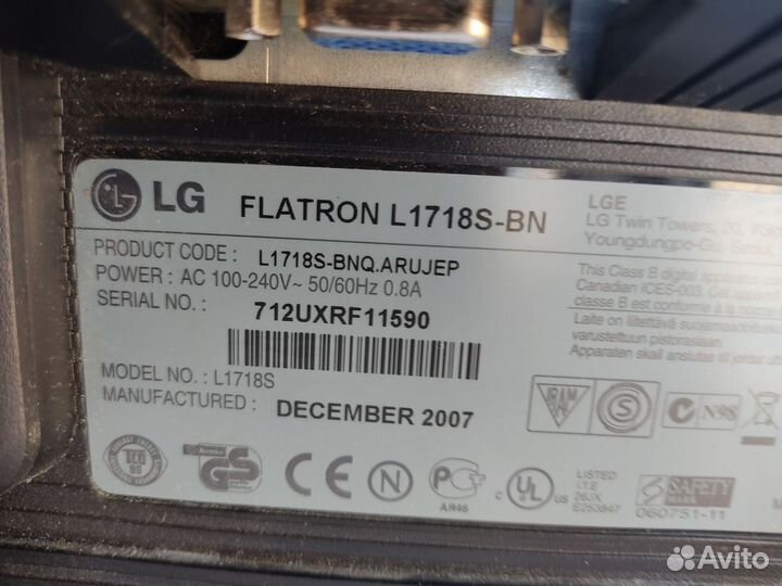 Монитор LG flatron L1718S