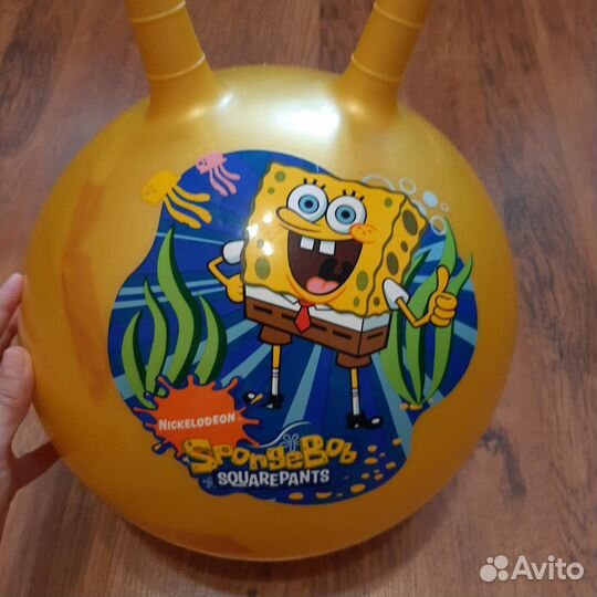 Резиновый мяч прыгун с ручками для ребенка