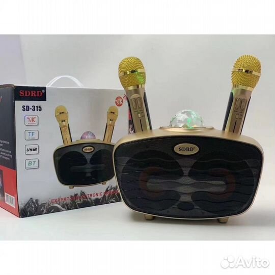 Колонка караоке с 2 микрофонами sdrd SD-315