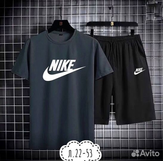 Мужской спортивный костюм шорты и футболка Nike