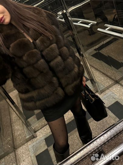 Шуба из финского песца под соболь