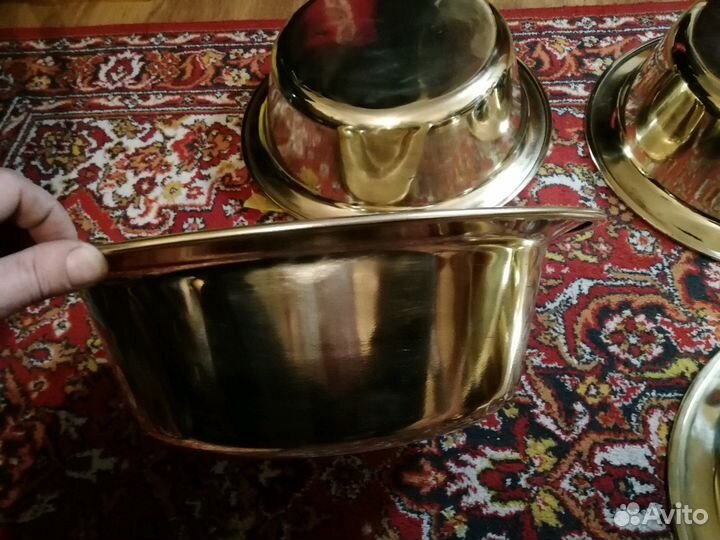 Таз медный, латунный новый. (СССР) Клеймо