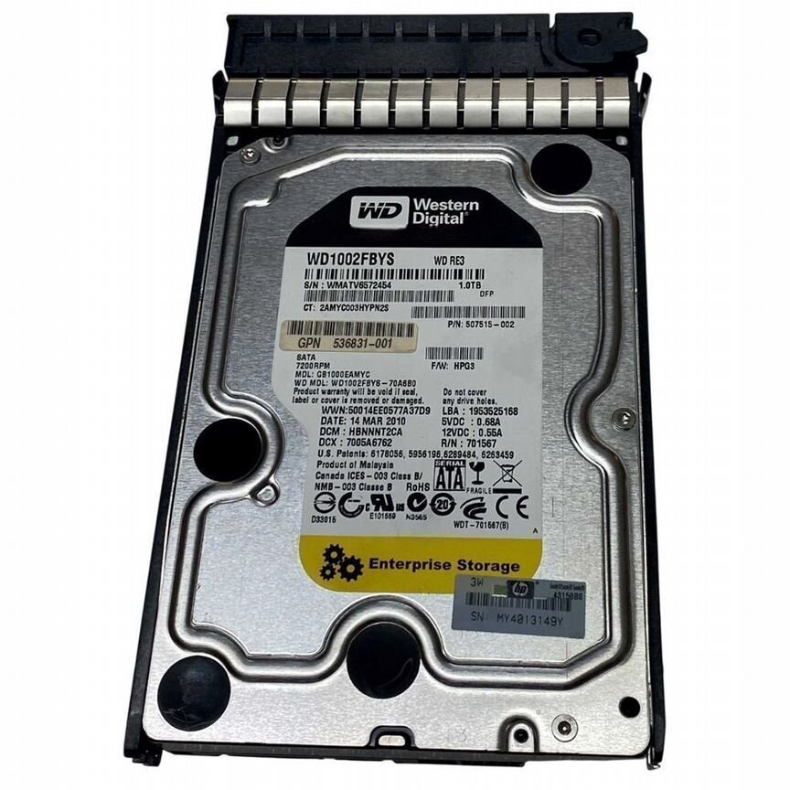 [GB1000EAMYC] Жесткий Диск Hp 1tb Sata2 3,5" Hdd Gb1000eamyc