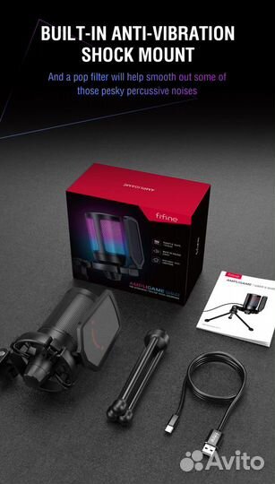 Микрофон Fifine Ampligame USB. Новый