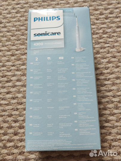 Электрическая зубная щетка philips sonicare 4300
