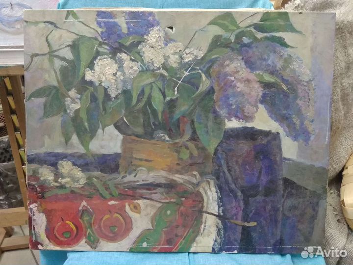 Картина маслом на холсте старинная