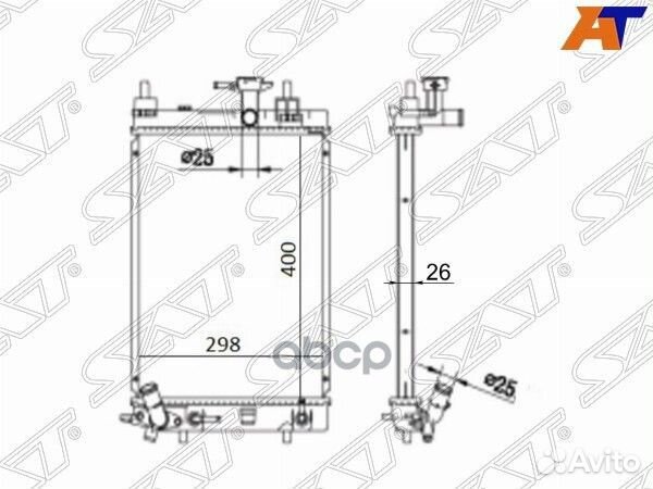 DA0007 SAT Радиатор daihatsu mira 2006- DA0007 Sat