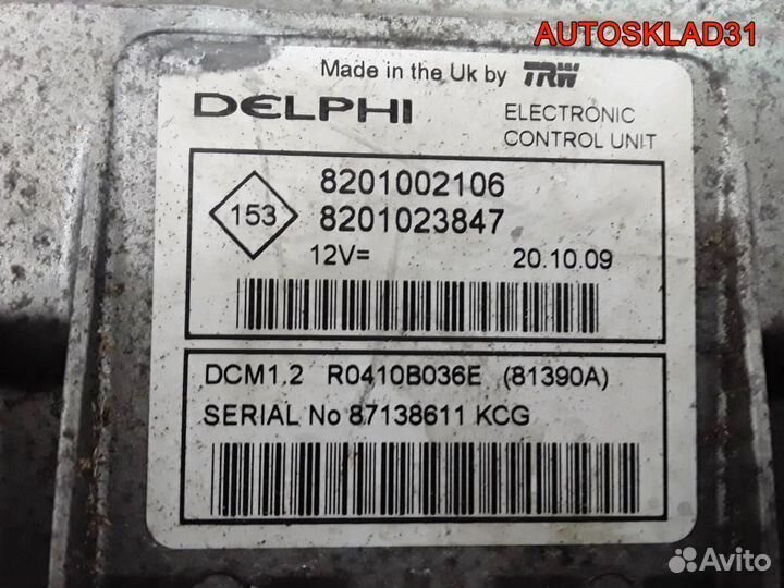 Эбу Renault Sandero 1.5 K9K 8201002106