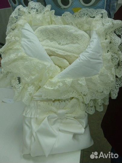 Конверт зимний на овчине для выписки Luxary baby