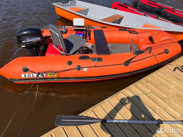Лодка Solar 350 оптима + мотор 9.9 pro