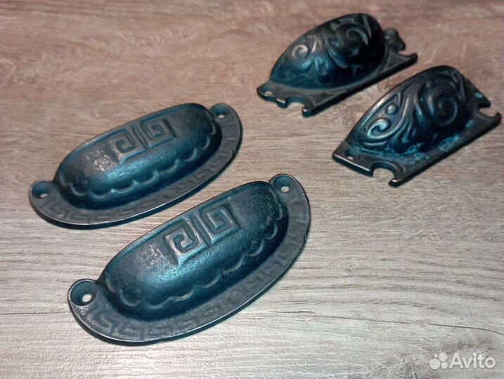 Бронзовые мебельные ручки Ракушки 