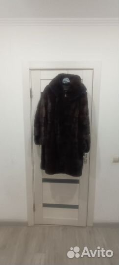 Шуба норковая с капюшоном