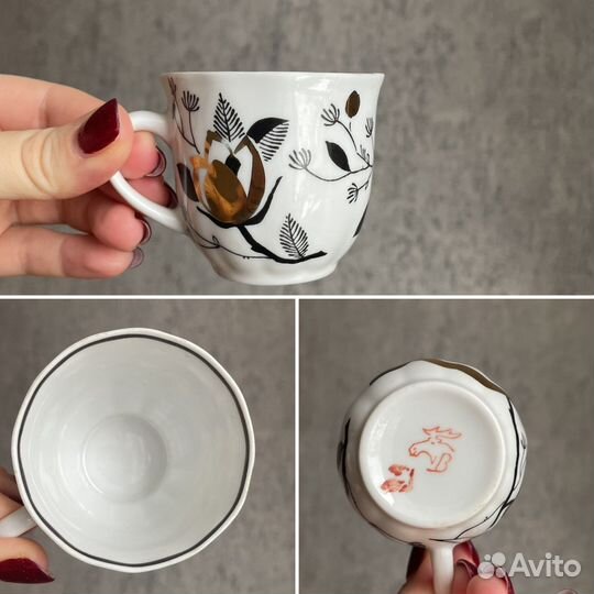 Кофейный сервиз Золотая Роза Вербилки по предметам