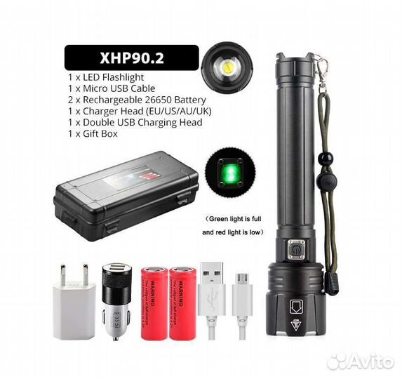 Новый фонарь для рыбалки, похода, охоты XHP 90