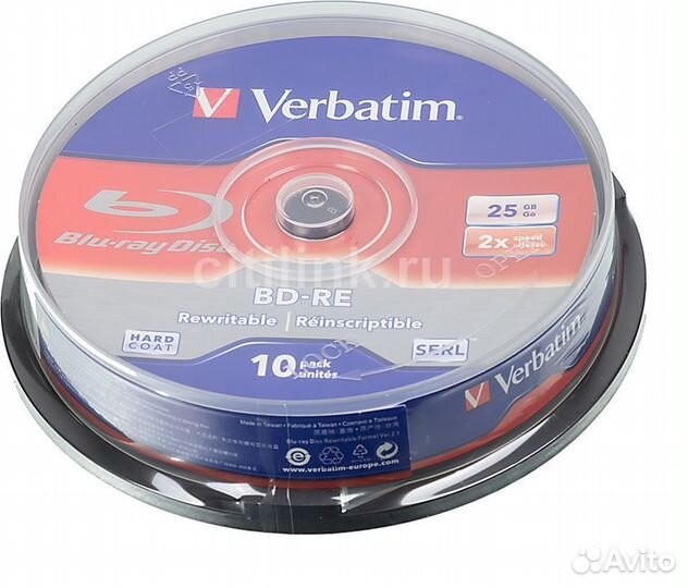 BD-RE DVD+R Verbatim 4,7 Gb AZO 10 шт наличие+