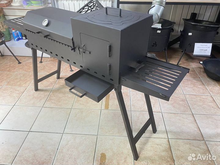 Мангал-гриль с печью под казан