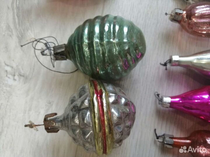 Набором Ёлочные стеклянные игрушки 60 - е годы