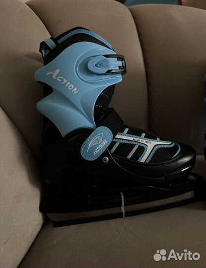 Коньки раздвижные ледовые 34-37