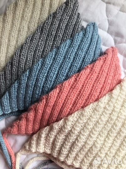 Шапочки для девочек и мальчиков 0-18 мес