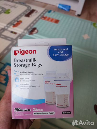 Пакеты Pigeon для заморозки грудного молока 180 мл