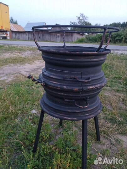 Печь для казана из дисков