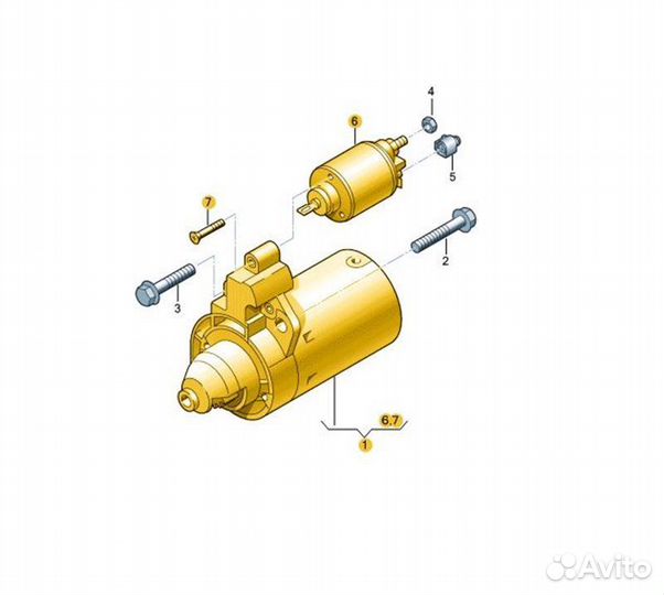 Б/У стартер - В хорошем состоянииn- оригиналnnу