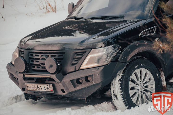 Бампер силовой передний STC Nissan Patrol Y62 2014