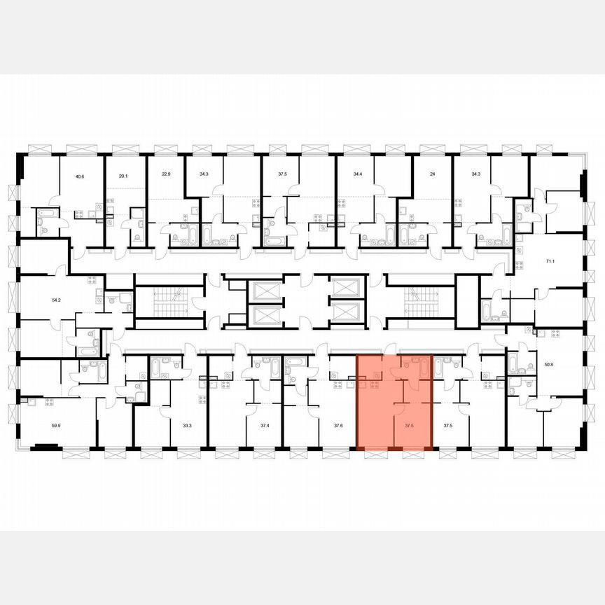 1-к. квартира, 37,5 м², 12/30 эт.