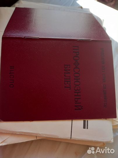 Чистый Профсоюзный билет СССР 1983
