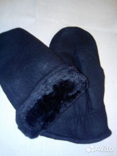 Перчатки мужские и варежки жен. кожаные, разные