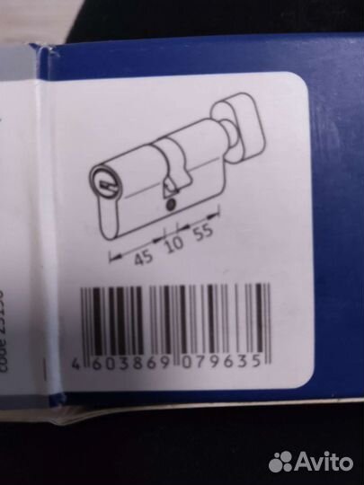 Цилиндровый механизм личинка +замок для гаража б/у