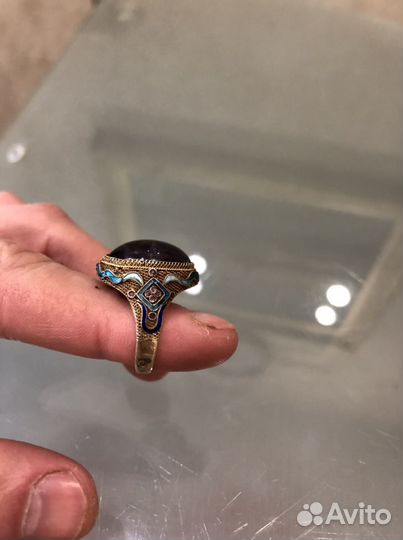 Кольцо Винтаж Эмаль