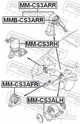 Подушка двигателя правая (гидравлическая) mmcs3