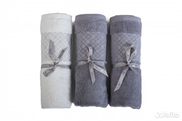 Полотенце махровое 50*90 Симпатия серое