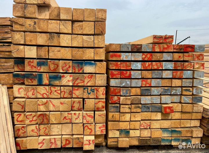 Брус обрезной 100х100х6000мм от производителя